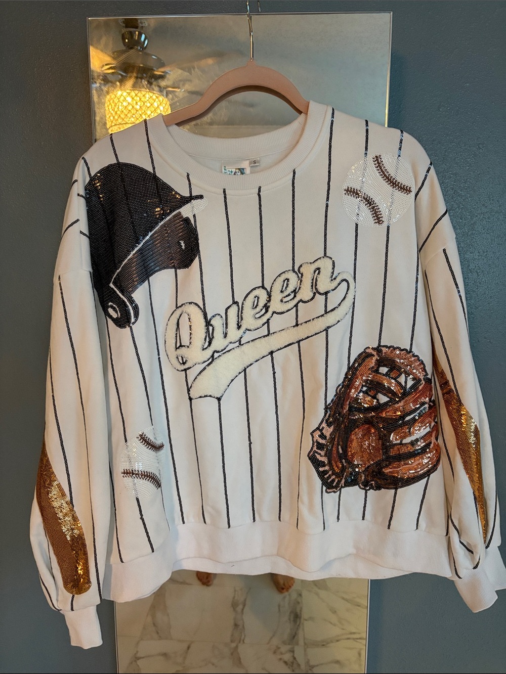Queen Of Sparkles queen batter up sweatshirt